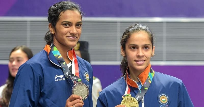 PV Sindhu (left) and Saina Nehwal