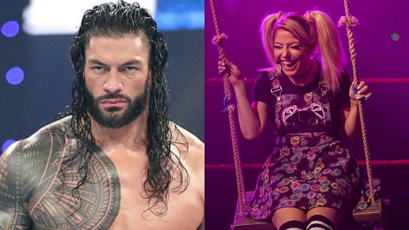 Roman Reigns (left); Alexa Bliss (right)