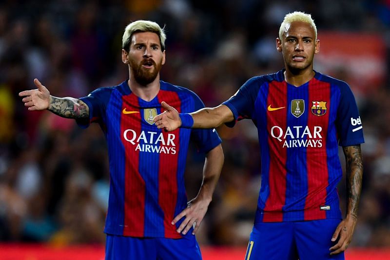 Barcelona superstar Lionel Messi and Neymar