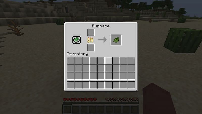 You can now collect your new green dye from the furnace