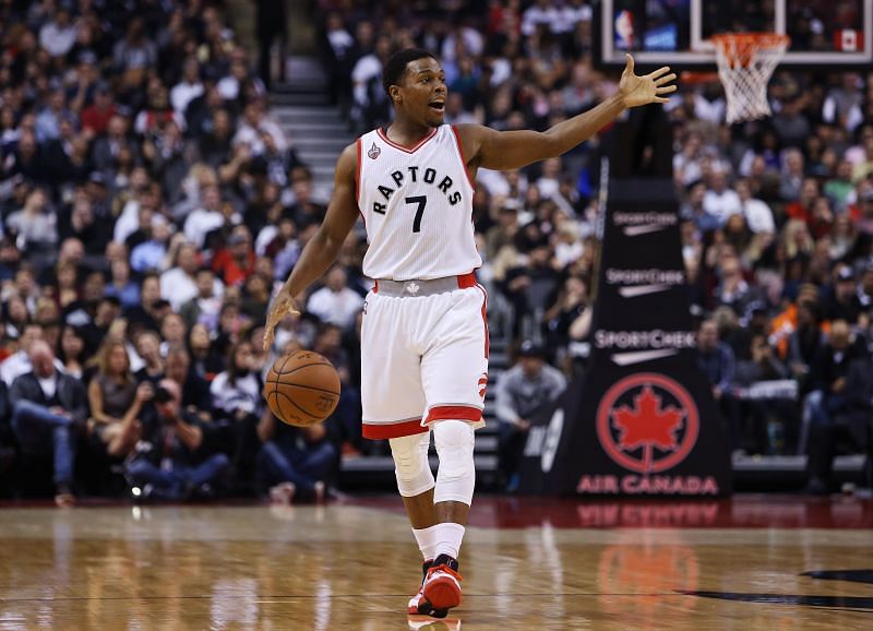 Kyle Lowry will be in action in the San Antonio Spurs v Toronto Raptors NBA game