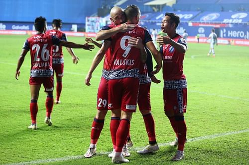 Jamshedpur FC put in a fantastic team performance to get their first win of the season. Courtesy: ISL