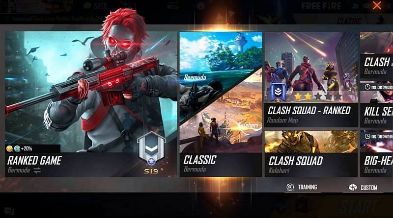 Various game modes in Garena Free Fire
