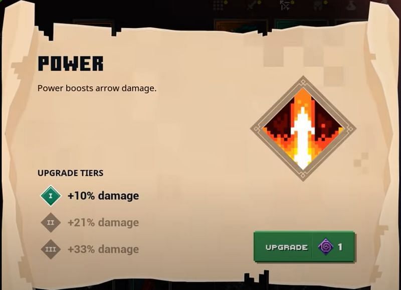 Power is a versatile ranged weapon enchantment that boosts arrow damage by a flat percentage. (Image via Suev/YouTube)