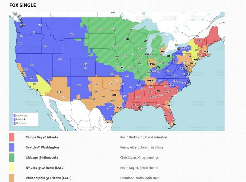 Week 15 FOX Regional Coverage--Source: 506sports.com