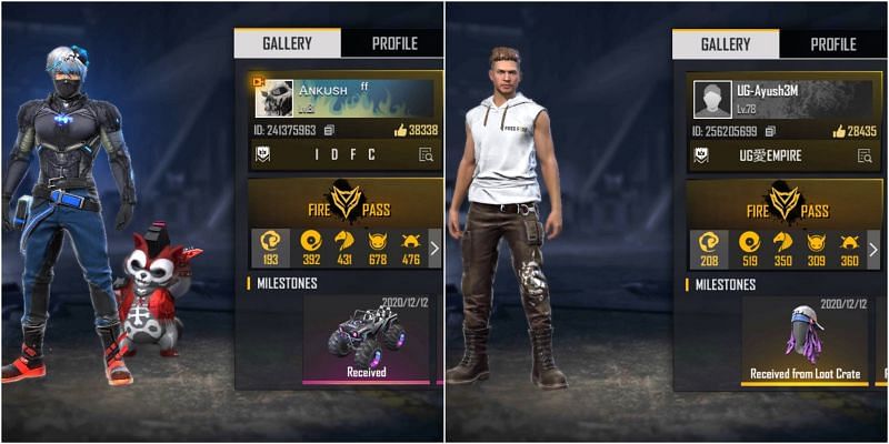 Ankush FREEFIRE vs. UnGraduate Gamer: Who has better stats ...