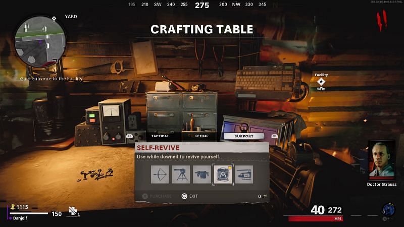 The best way to secure a Self-Revive kit is to make one on a crafting table (Image via Treyarch)