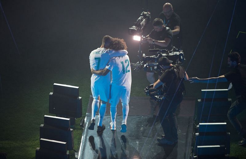 Real Madrid Celebrate After Victory In The Champions League Final Against Liverpool
