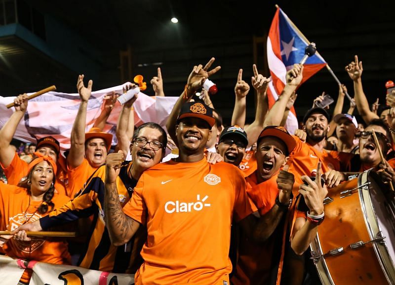 Carmelo Anthony with Puerto Rico FC fans