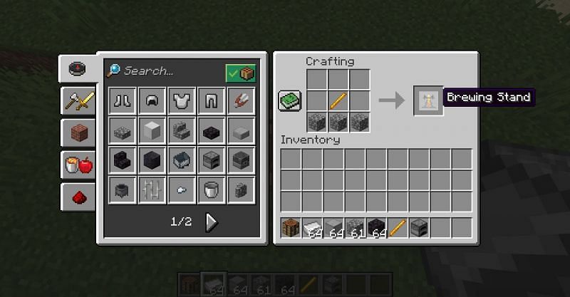 how to use the brewing stand in minecraft