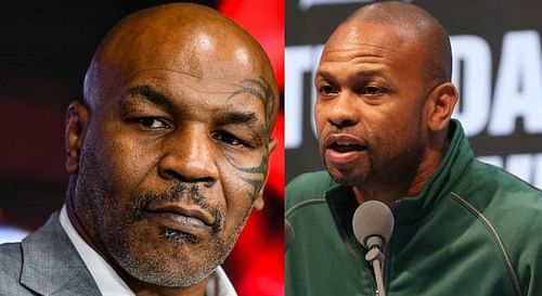 Mike Tyson (left); Roy Jones Jr. (right)