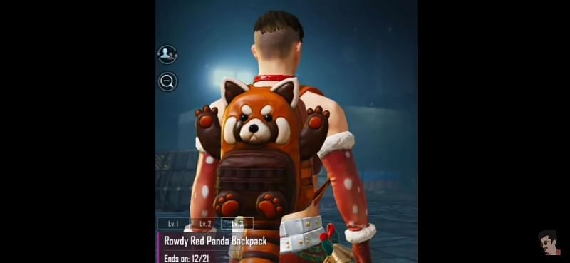 Rowdy Red Panda Backpack skin (Image via HadduGamingYT/ YouTube)