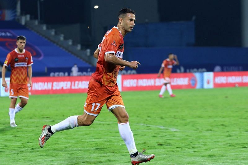 Igor Angulo has scored 6 goals in just 7 games for FC Goa in the current season so far. (Image: ISL)