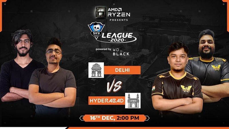 Team Hyderabad defeats Team Delhi in Skyesports League 2020 Day 13 (Image via Skyesports)