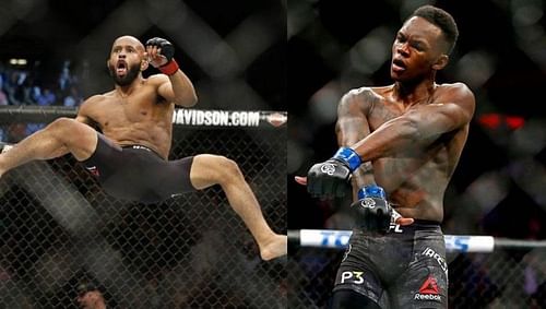 Demetrious Johnson (left); Israel Adesanya (right)