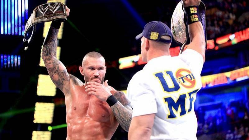 WWE superstars John Cena and Randy Orton