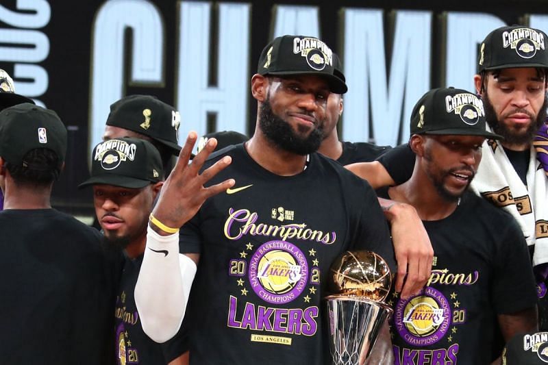 LeBron James with his 4th NBA Title