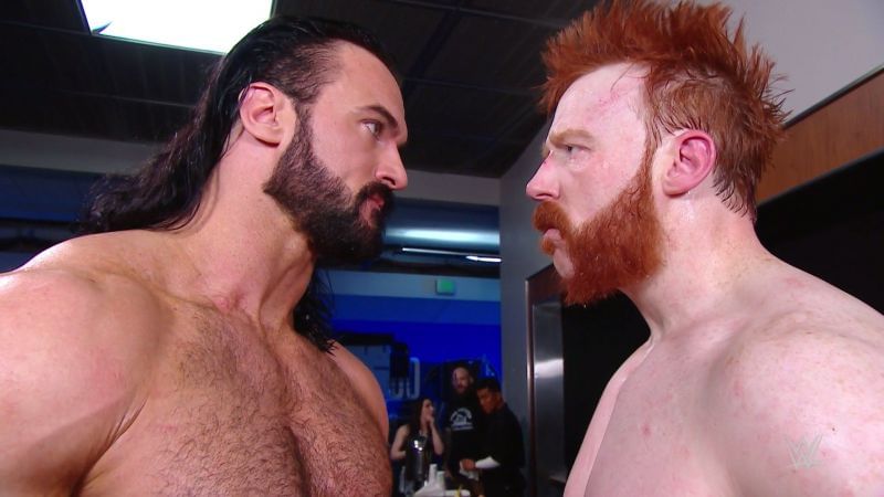 Drew McIntyre and Sheamus backstage at RAW