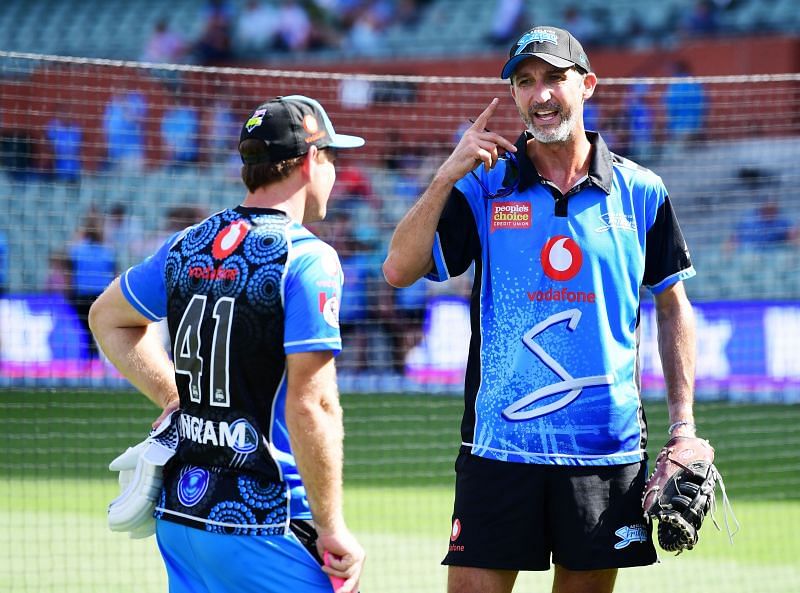 Adelaide Strikers head coach Jason Gillespie (R) is looking forward to working with the new rules