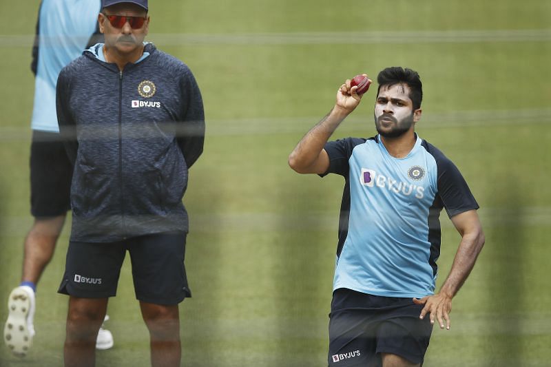 Ravi Shastri presiding over India&#039;s nets session at the MCG