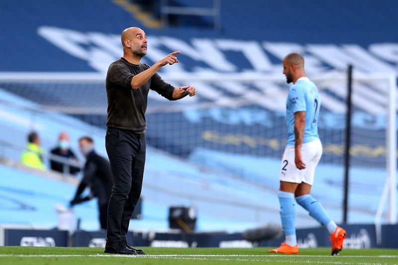 Pep Guardiola has experimented with the 4-2-3-1 formation this season over his favoured 4-3-3.