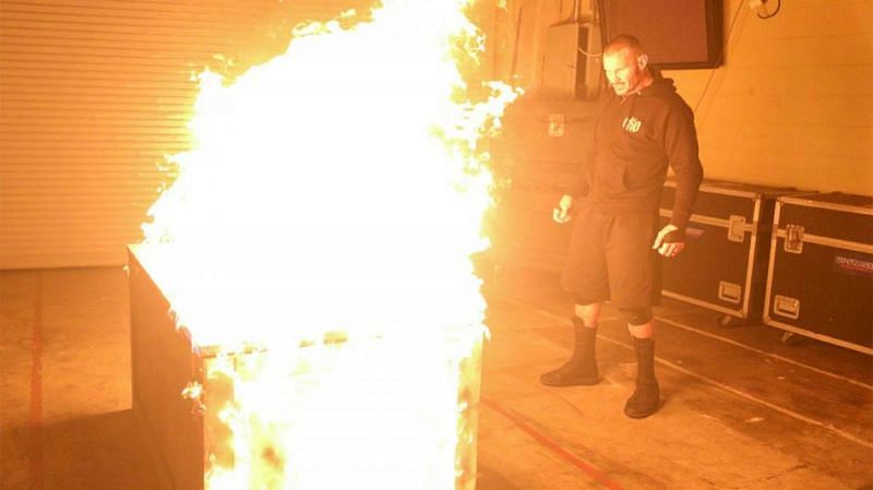 Randy Orton set Bray Wyatt on fire during WWE RAW