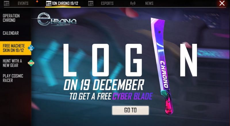 Free Fire Operation Chrono Award For December 19 Free Entry After That And Mission Award Granthshala News