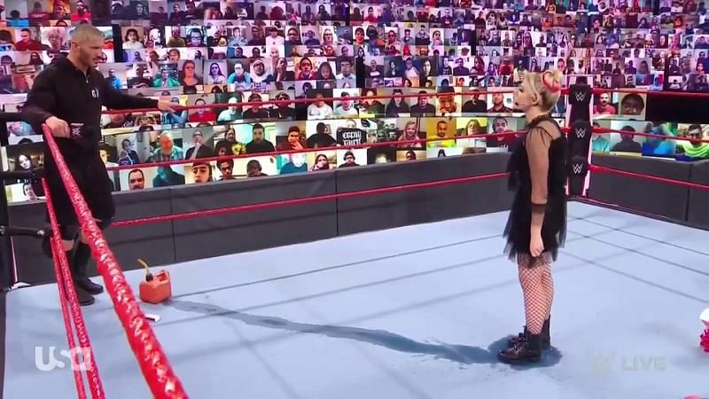 Alexa Bliss challenged Randy Orton to burn her on WWE RAW