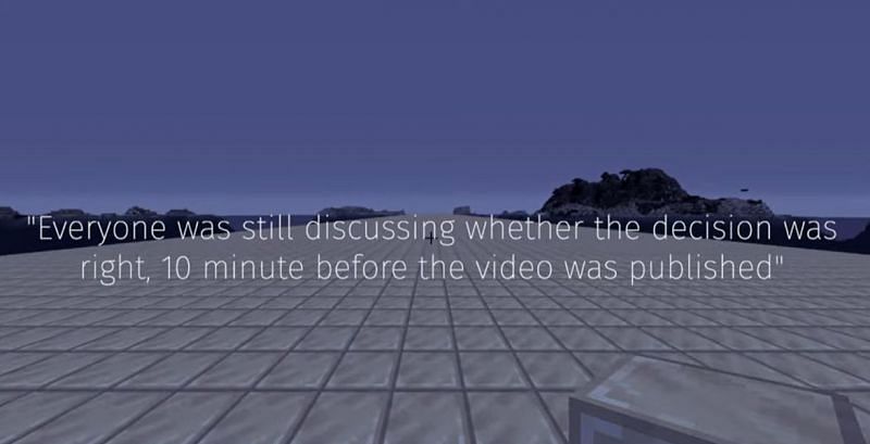 An annoymous moderator from the Minecraft Java Speedrunning Team reveals that there was internal doubt regarding if the right decision was made. (Image via DreamXD/YouTube)