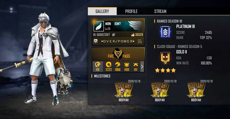 M8n S In Game Free Fire Id Stats Country And More