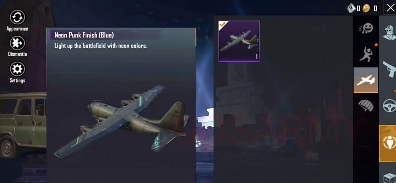 Neon Punk Finish aeroplane skin (Image via 9DSarmy/YouTube)