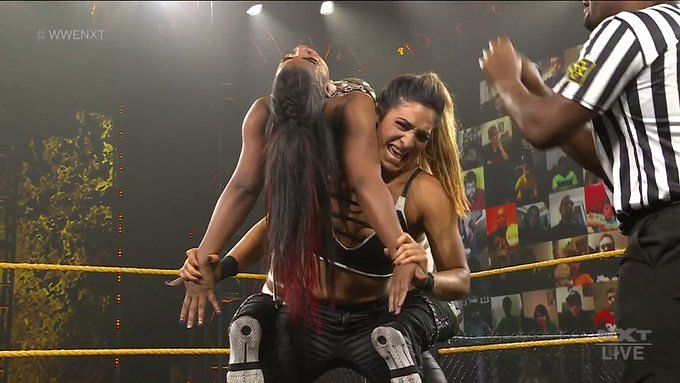Raquel Gonzalez broke Ember Moon in the NXT main event