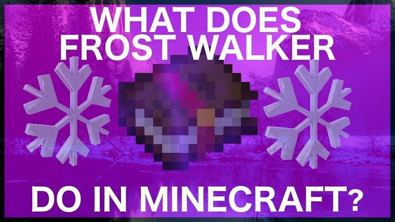 A breakdown of the uses for the Frost Walker enchantment in Minecraft. (Image via RajCraft/YouTube)