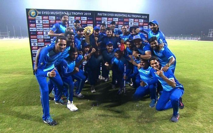 Karnataka won the Syed Mushtaq Ali T20 tournament in 2019 (Image: Deccan Herald)