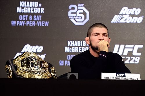 UFC 229: Khabib v McGregor Press Conference Khabib Nurmagomedov