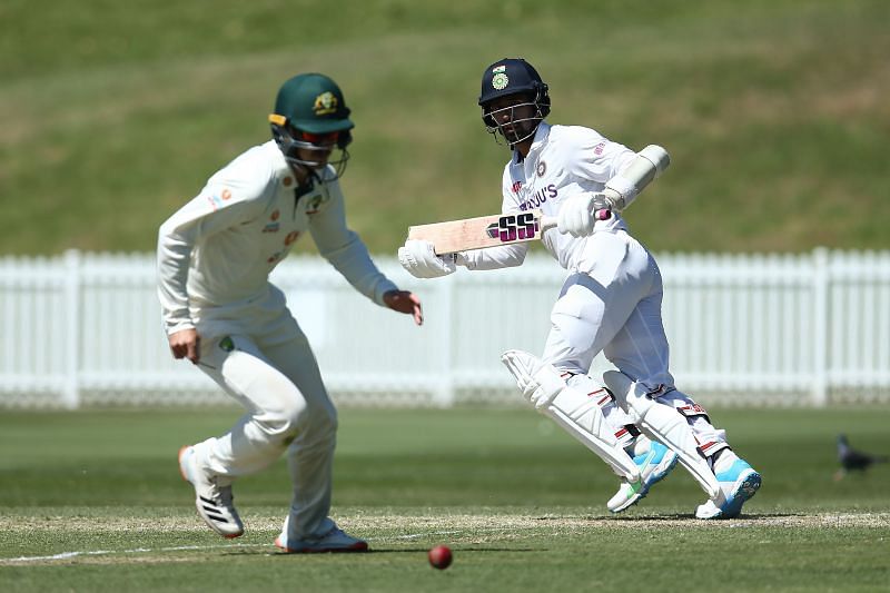 Wriddhiman Saha en route an unbeaten 54 in the first tour game