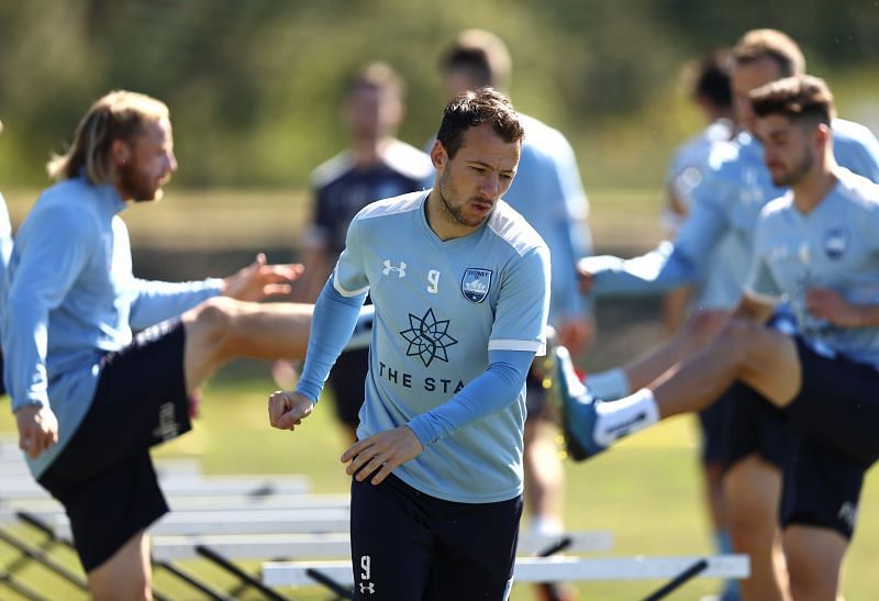 Adam le Fondre at a Sydney FC Media Opportunity & Training Session