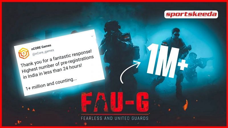 Over 1 million people have pre-registered for Fearless And United &ndash; Guards (FAU-G)