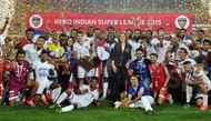 A victorious Chennaiyin FC team