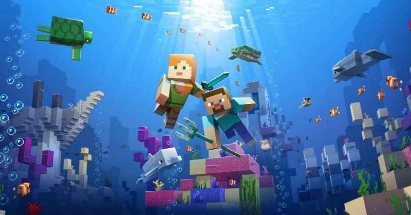 The oceans and waters of Minecraft are filled to the brim with bustling aquatic life. (Image via psu.com)
