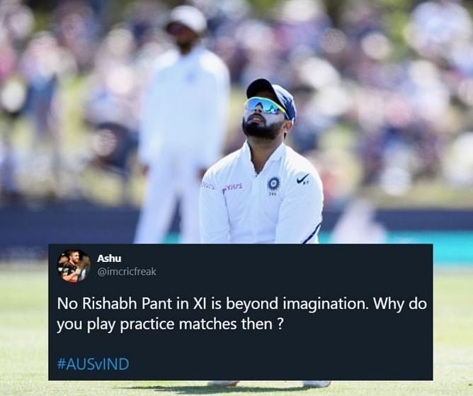 IND v AUS 2020: 'Beyond imagination' - Twitter erupts as fans are irked with Rishabh Pant's exclusion from playing XI