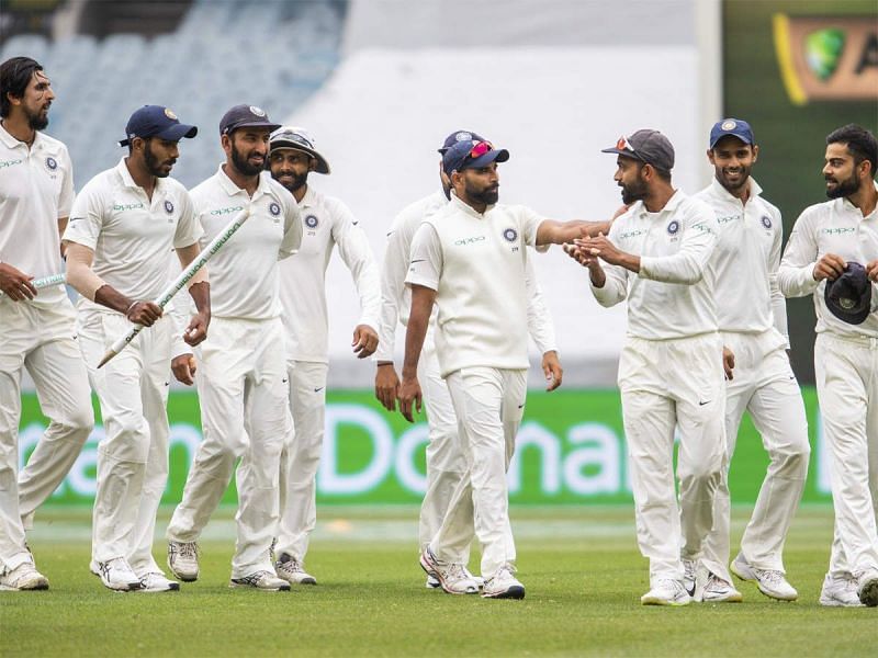 Indian team after winning the Test at MCG during the 2018-19 tour