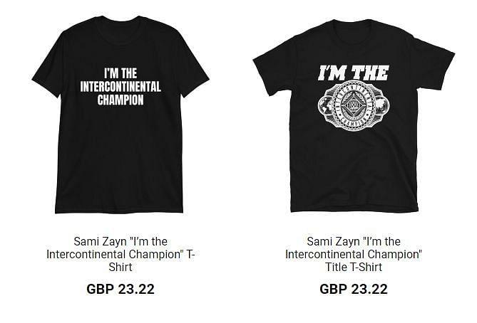 Sami Zayn&#039;s new WWE T-shirt