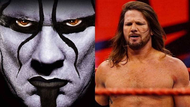 Sting (left); AJ Styles (right)