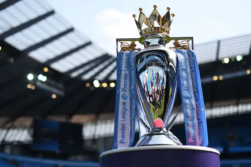 The Premier League trophy