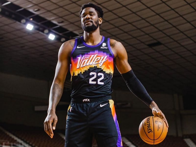 Deandre Ayton sporting the new NBA City edition jersey 2021