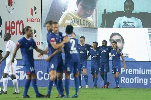 Udanta Singh opened his goal tally for the season but Bengaluru FC had to be satisfied with a point against a resilient NEUFC side. Courtesy: ISL