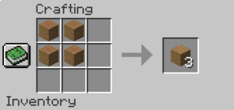 The crafting recipe for stripped jungle wood in Minecraft (Image via Minecraft)