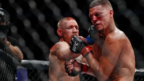 Conor McGregor (left); Nate Diaz (right)