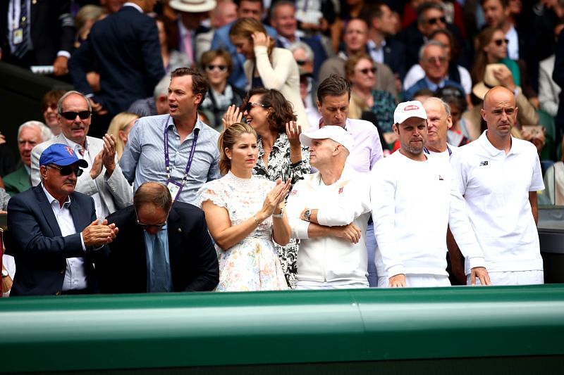 Roger Federer&#039;s family and team at Wimbledon 2019